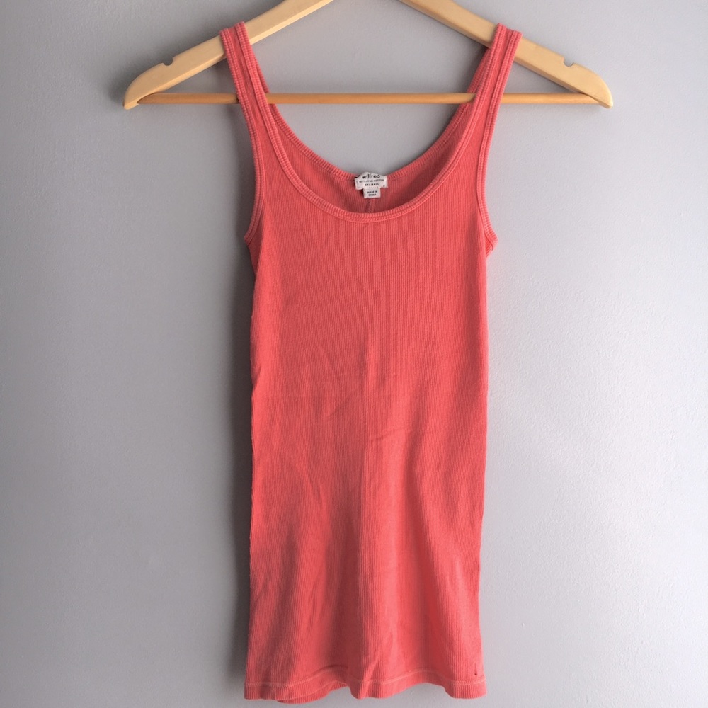Wilfred coral ribbed tank XXS